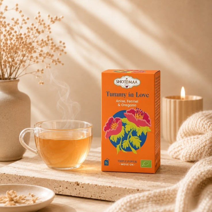 Tisane bio sans thé ni caféine Tummy in Love, 32 g