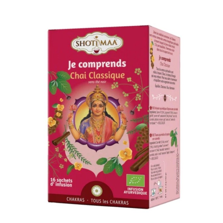 Tisane bio sans caféine Je Comprends, 16 sachets de 2 g