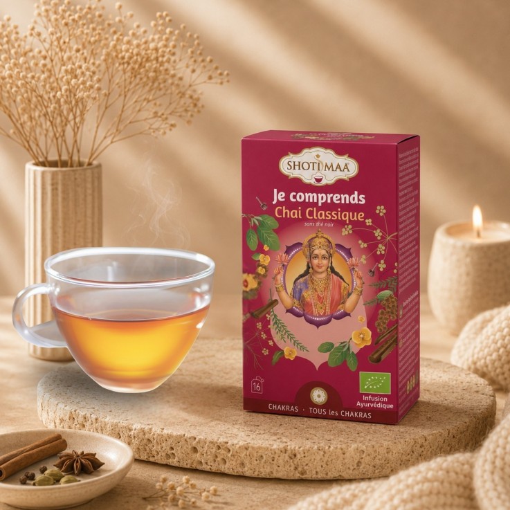Tisane bio sans caféine Je Comprends, 16 sachets de 2 g