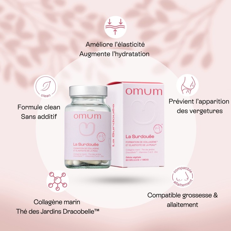 Complément alimentaire Collagène, Elasticité et Beauté de la Peau La Surdouée (60 gélules) Naturel