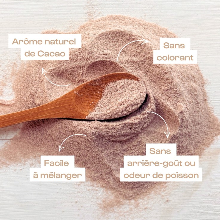 Complément alimentaire Mon Collagène Cacao Elasticité, Hydratation de la peau et Signes de l'âge (180 gr)