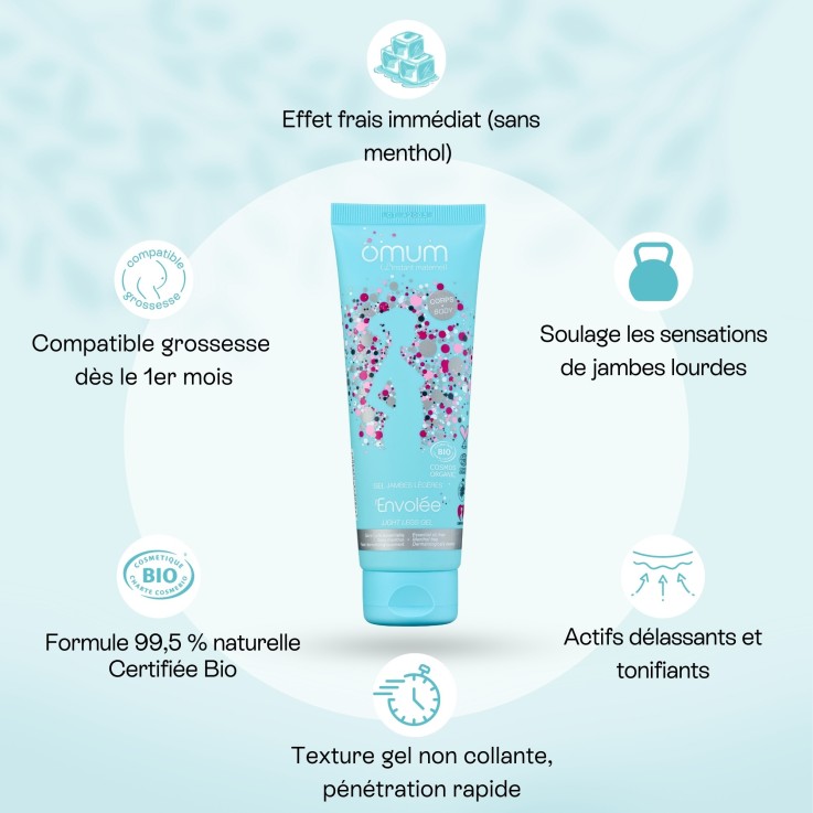Gel Jambes Légères L'Envolée sans menthol (125 ml) Bio