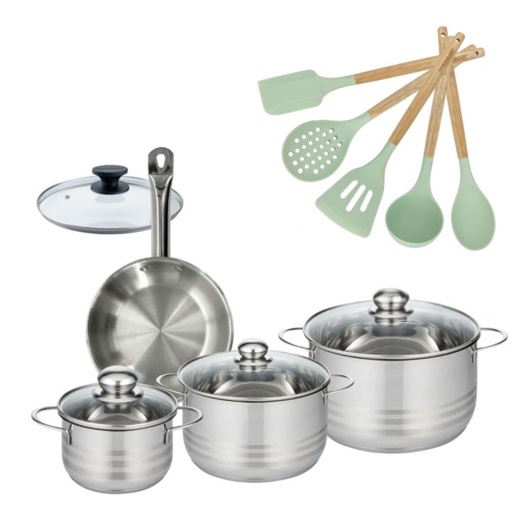 Batterie de cuisine Etherna en inox - 16, 20 et 24 cm