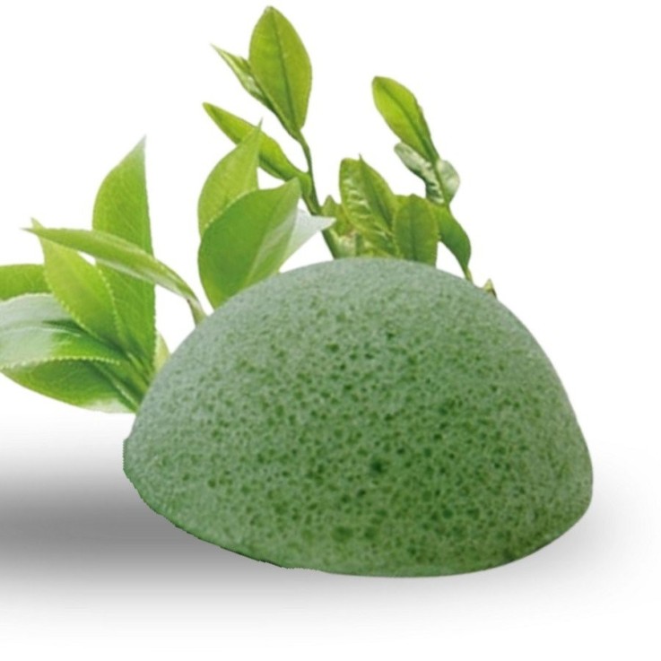 Éponge konjac contour des yeux au thé vert