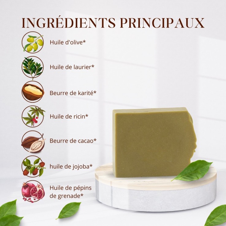 Trio d’hygiène naturelle - éponge konjac au thé vert, savon bio et porte-savon magnétique
