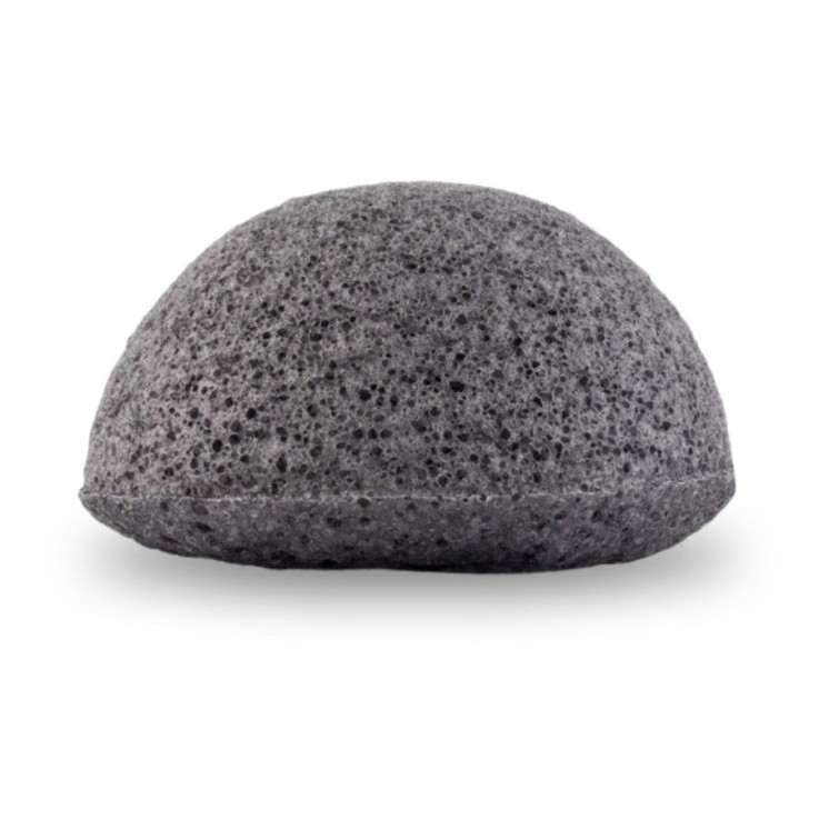 Éponge konjac visage au charbon de bambou - zéro déchet