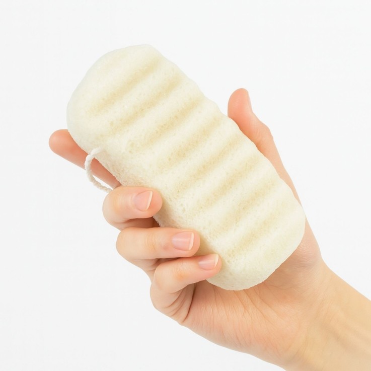 Éponge konjac pour le visage, 100 % naturelle - zéro déchet