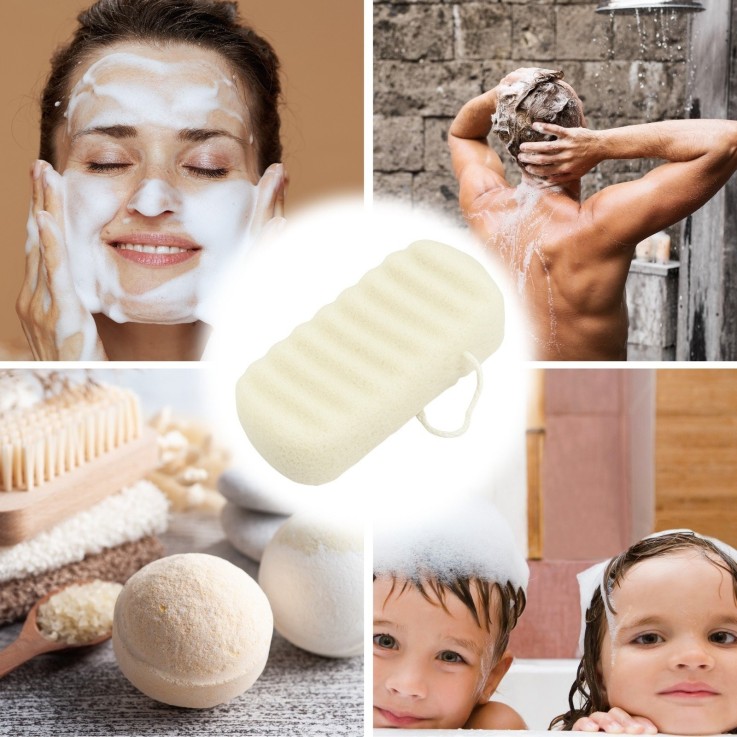 Éponge konjac pour le visage, 100 % naturelle - zéro déchet