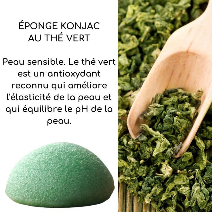 Éponge konjac pour le visage au charbon de bambou