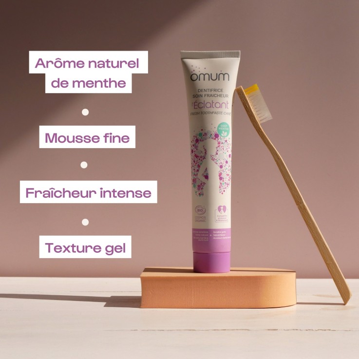Dentifrice Soin Fraicheur Gencives et Dents Sensibles Sans Fluor L’Eclatant (75 ml) Bio