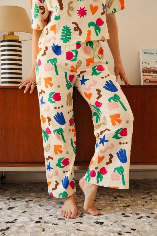 Pyjama Petit Souk Maroc - manches courtes - imprimé graphique et coloré - coton biologique