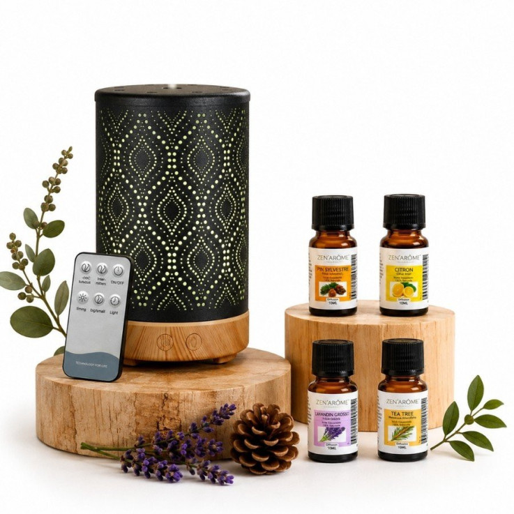 Diffuseur d’huiles essentielles Séville avec 4 huiles essentielles, 200 ml