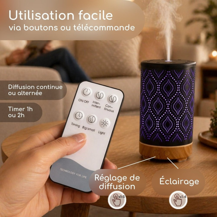 Diffuseur d’huiles essentielles Séville avec 4 huiles essentielles, 200 ml