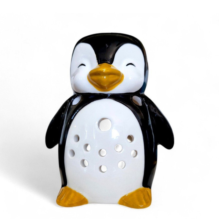 Brûle-parfum en céramique pingouin, 30 ml