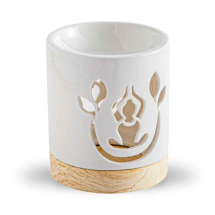 Brûle-parfum en céramique ajourée Yogi, 50 ml