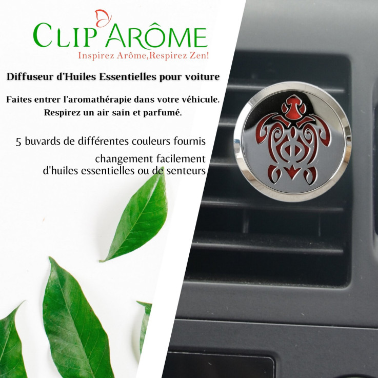 Diffuseur d’aromathérapie pour voiture Clip’Arôme Tortue