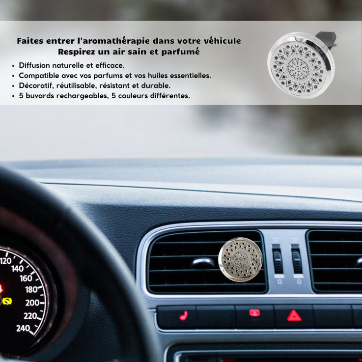 Diffuseur d’aromathérapie pour voiture Clip’Arôme Yoga