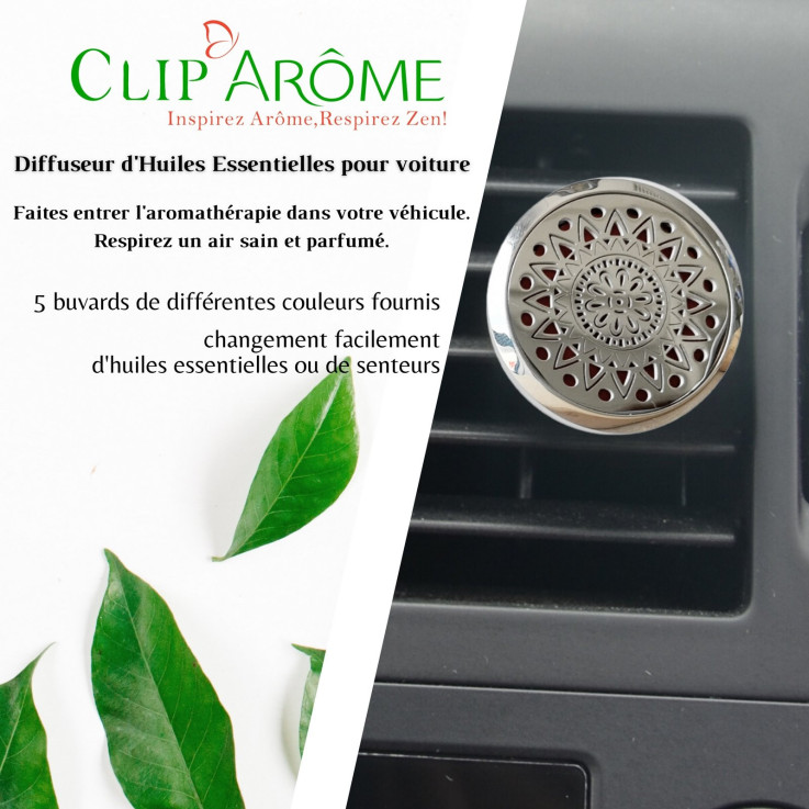 Diffuseur d’aromathérapie pour voiture Clip’Arôme Yoga