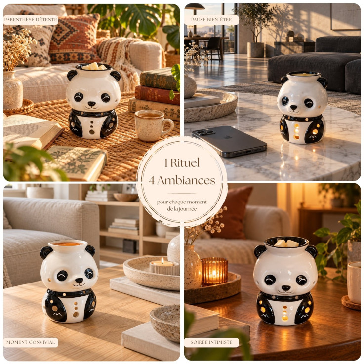 Brûle-parfum en céramique panda 38 ml