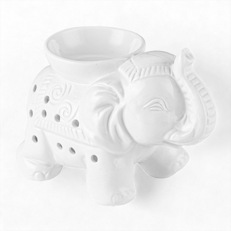 Brûle-parfum en céramique blanche Tandor