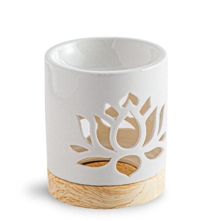 Brûle-parfum en céramique ajourée Nénuphar, 50 ml