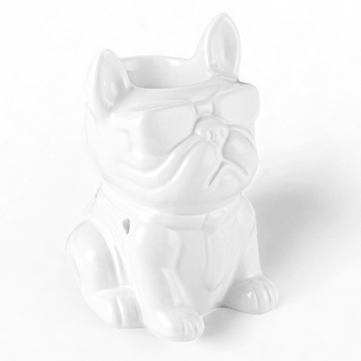 Brûle-parfum en céramique blanche Boubou, 45 ml