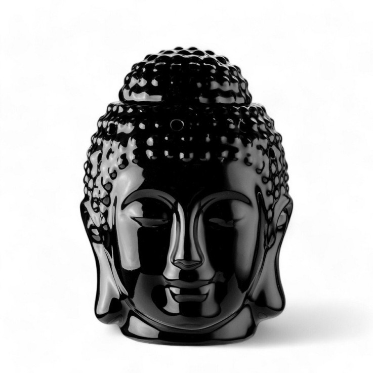 Brûle-parfum en céramique noire Dhyana, 40 ml