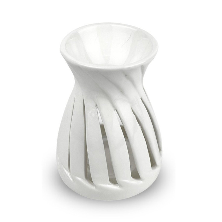 Brûle-parfum Corta en céramique blanche laquée, 50 ml
