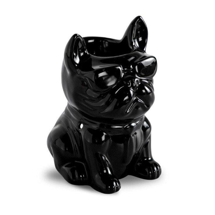 Brûle-parfum en céramique laquée noire Boubou, 45 ml