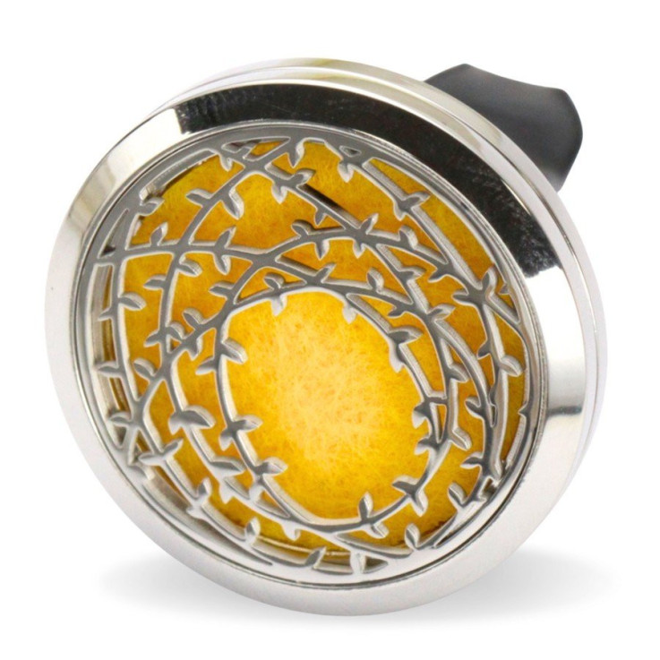 Diffuseur d’aromathérapie pour voiture en inox Clip’Arôme Couronne