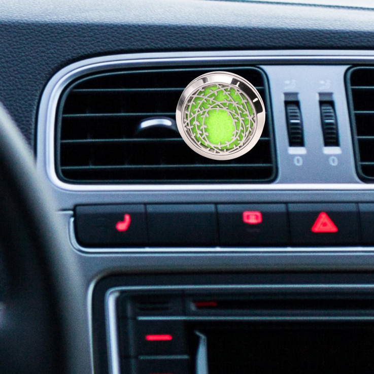 Diffuseur d’aromathérapie pour voiture en inox Clip’Arôme Couronne