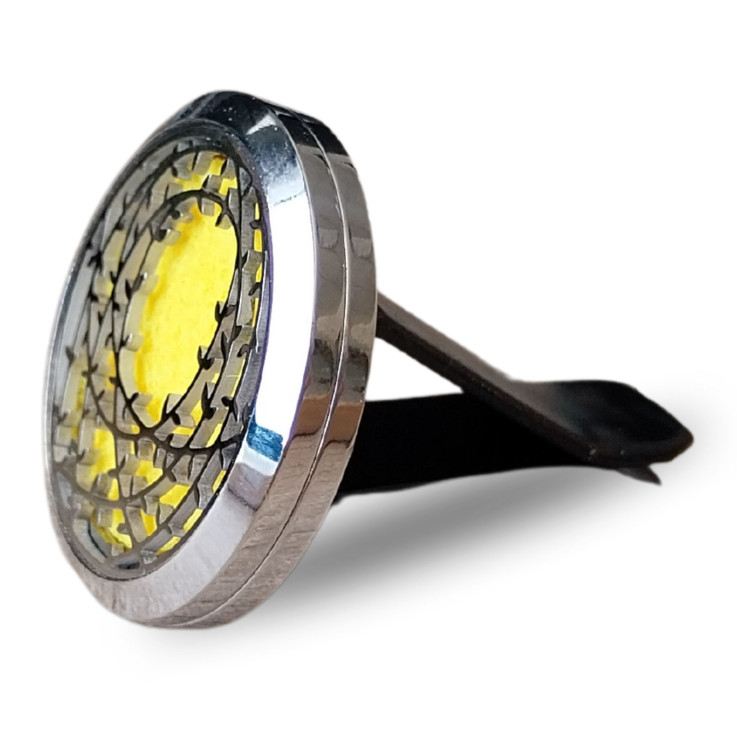 Diffuseur d’aromathérapie pour voiture en inox Clip’Arôme Couronne