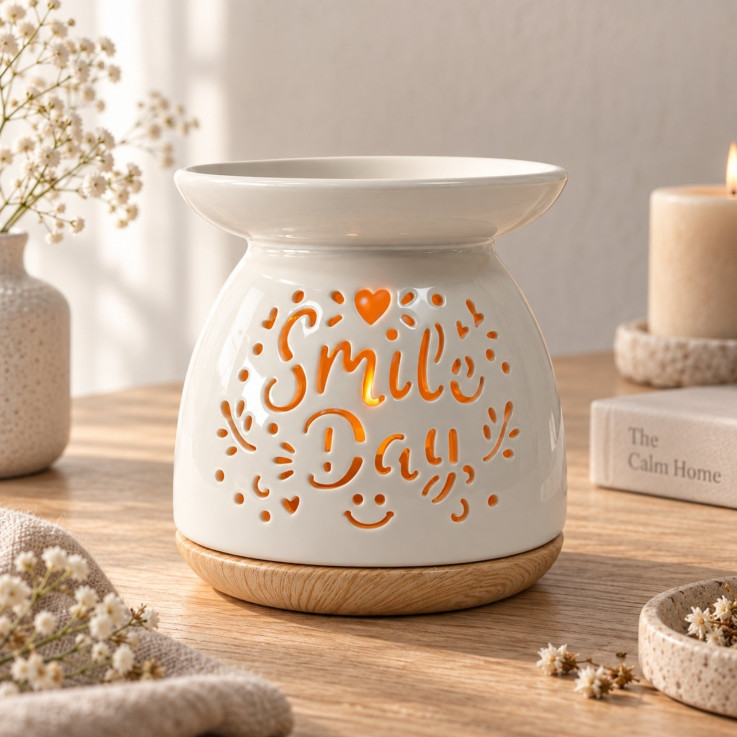 Brûle-parfum en céramique Smile Day, 50 ml