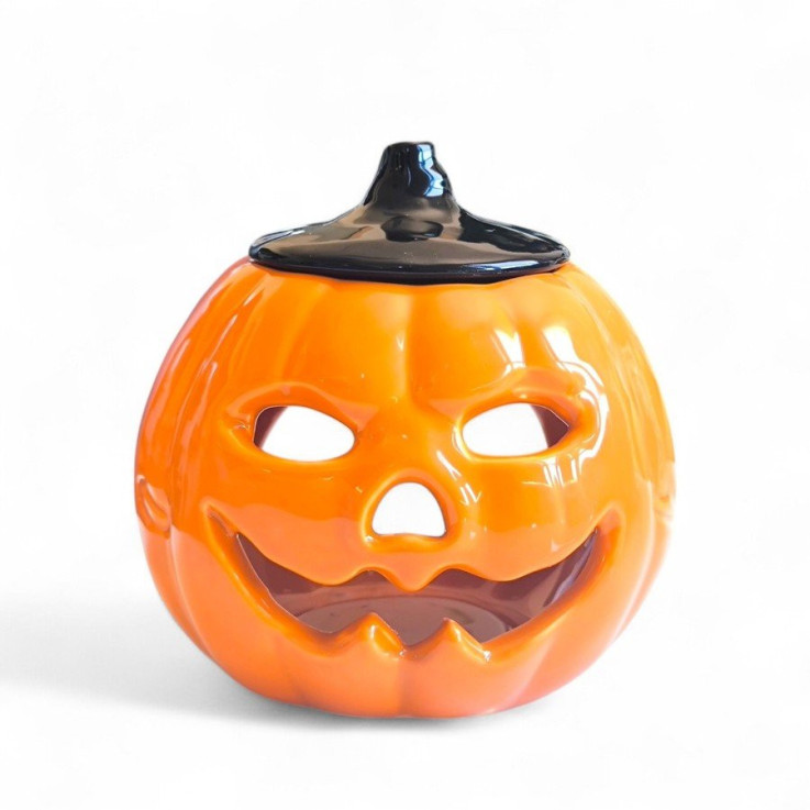 Brûle-parfum en céramique citrouille orange, 30 ml