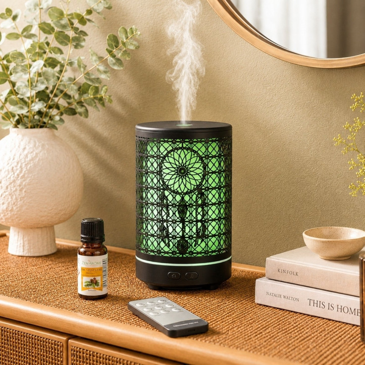 Diffuseur ultrasonique Siena avec 4 huiles essentielles, 200 ml
