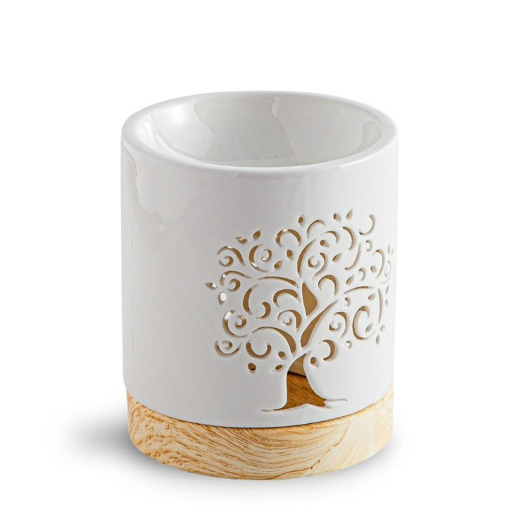 Brûle-parfum en céramique ajourée Life Tree, 50 ml