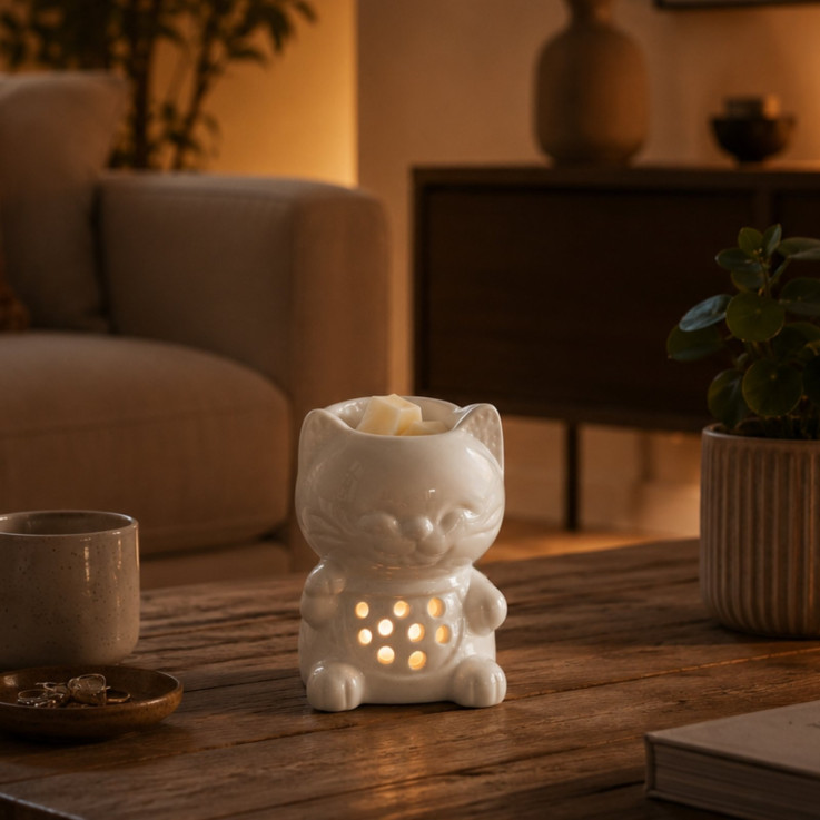 Brûle-parfum en céramique Maneki-Neko Tommy