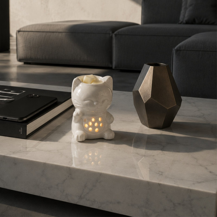 Brûle-parfum en céramique Maneki-Neko Tommy
