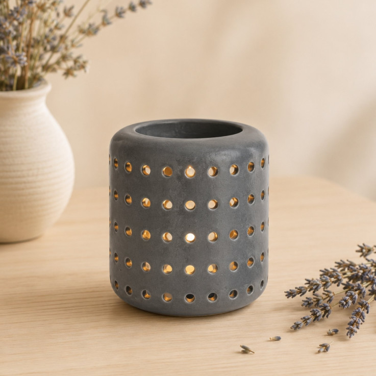Brûle-parfum en céramique noire Coliseo, 40 ml