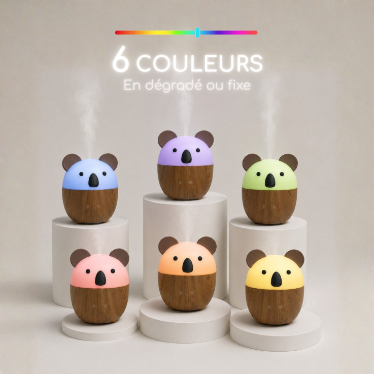 Diffuseur ultrasonique USB Woofie avec 4 huiles essentielles