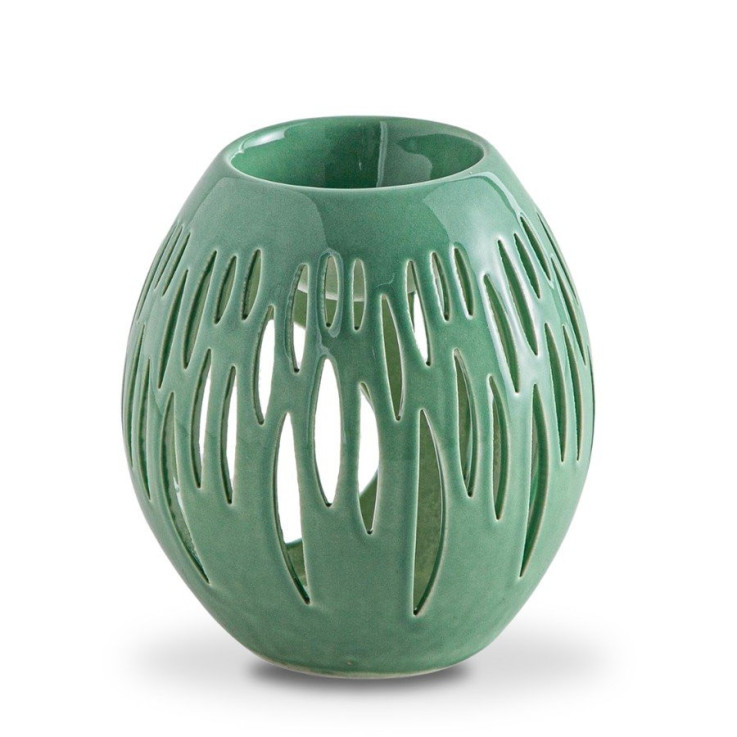 Brûle-parfum en céramique vert olive Ovali, 45 ml