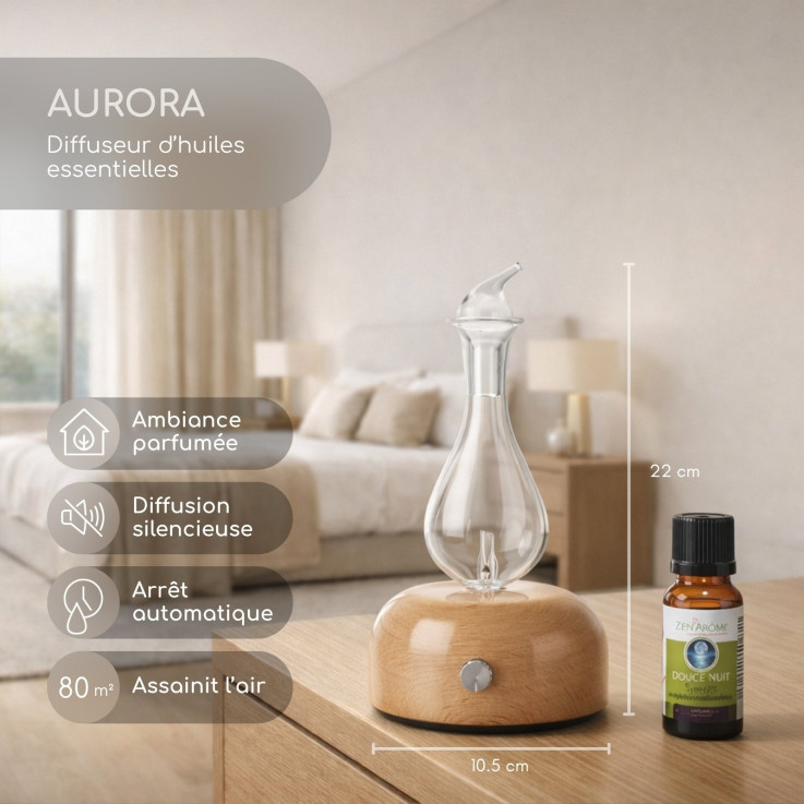 Diffuseur d’huiles essentielles par nébulisation Aurora, 25 ml