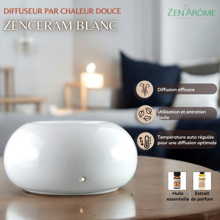 Diffuseur par chaleur douce Cérazen blanc