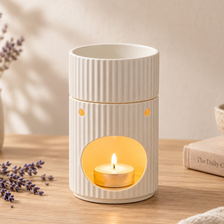 Brûle-parfum en céramique ajourée Silo 140 ml