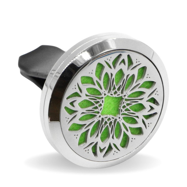 Diffuseur voiture en inox Clip’Arôme pétale de fleur