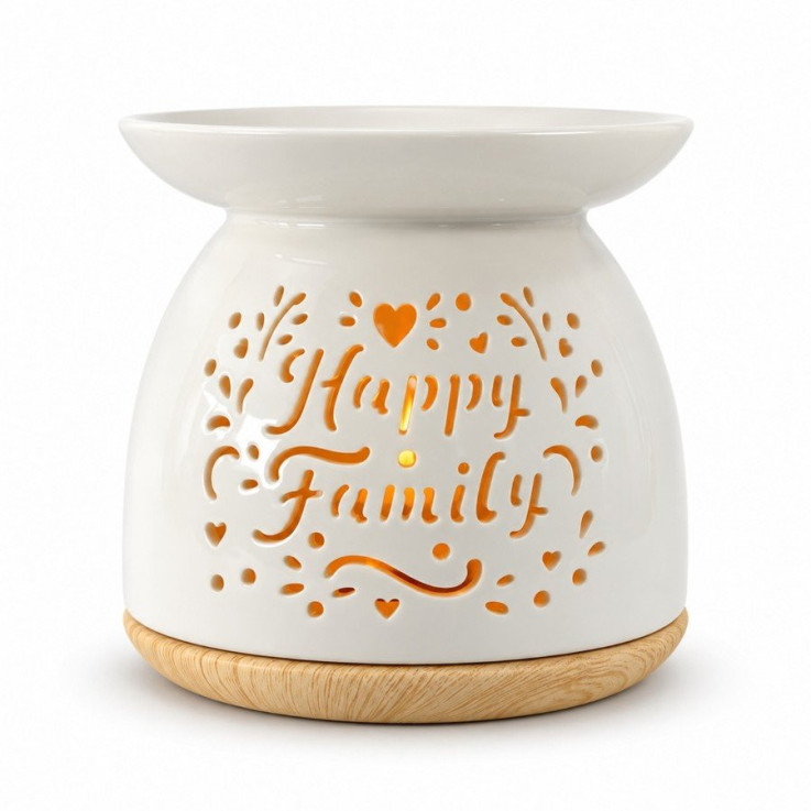 Brûle-parfum en céramique ajourée Happy Family 50 ml