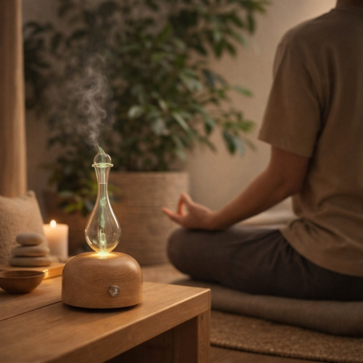 Diffuseur d’huiles essentielles par nébulisation Aurora avec 3 huiles