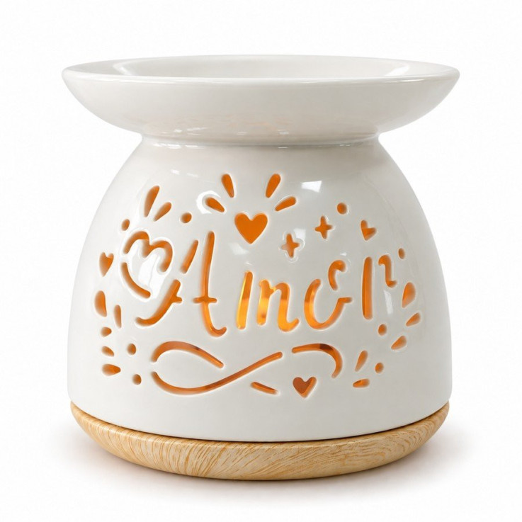 Brûle-parfum en céramique ajourée Amor, 50 ml