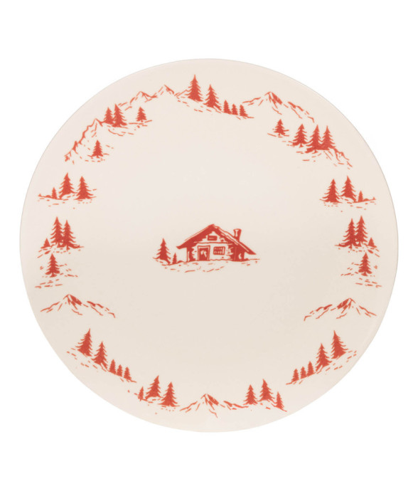 Plat rond Alpages rouge 32...
