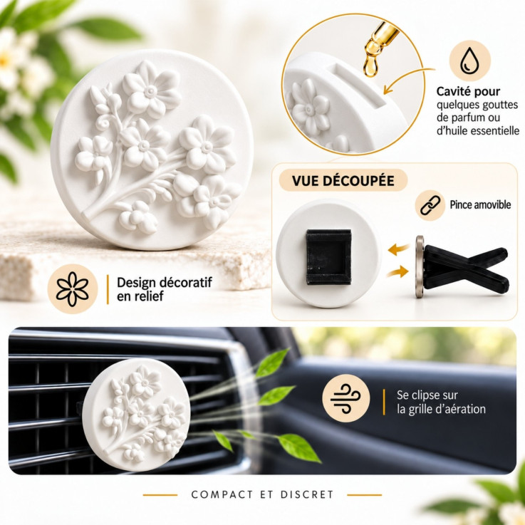 Diffuseur de parfum en plâtre Sakura